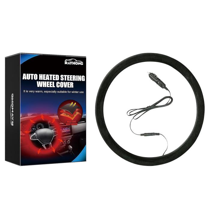 Heated steering wheel cover